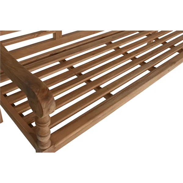 Bench Home ESPRIT Natural Teak Engraving 200 x 65 x 101 cm