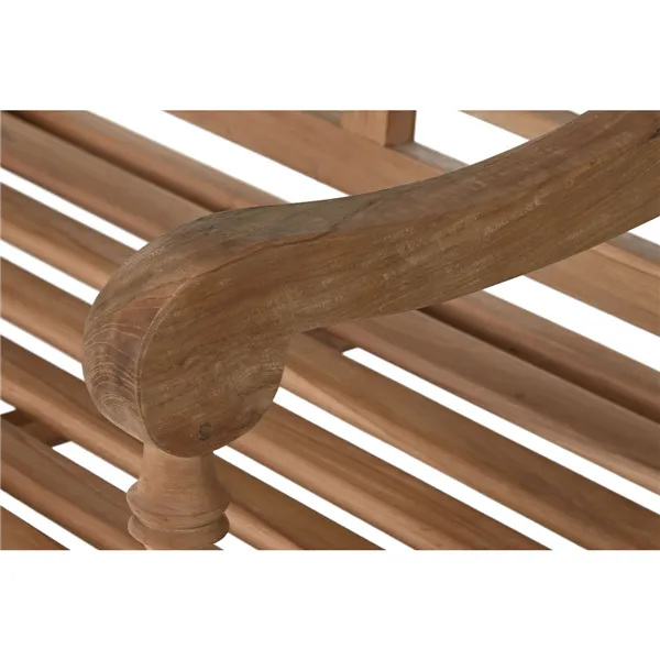 Bench Home ESPRIT Natural Teak Engraving 200 x 65 x 101 cm