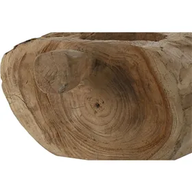 Candleholder Home ESPRIT Natural Teak 30 x 25 x 15 cm