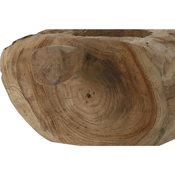Candleholder Home ESPRIT Natural Teak 30 x 25 x 15 cm