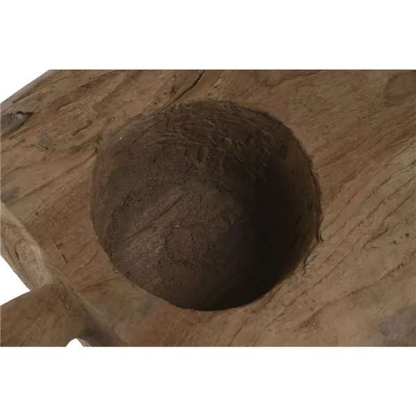Candleholder Home ESPRIT Natural Teak 30 x 25 x 15 cm