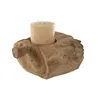 Candleholder Home ESPRIT Natural Teak 30 x 25 x 15 cm