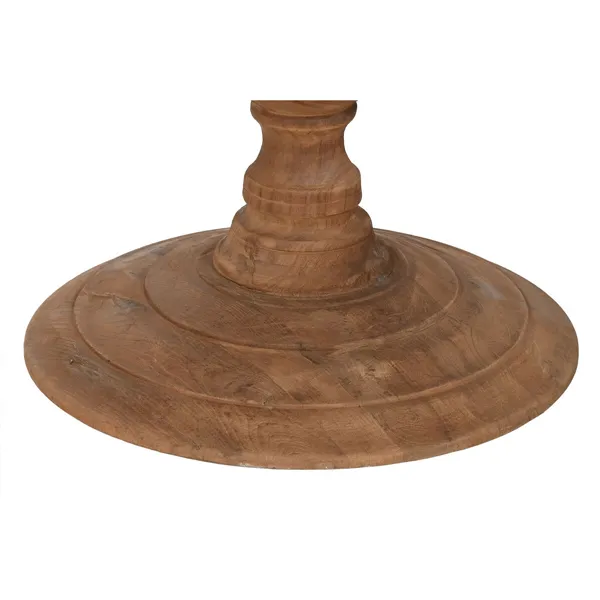Dining Table Home ESPRIT Natural Teak 140 x 140 x 75 cm