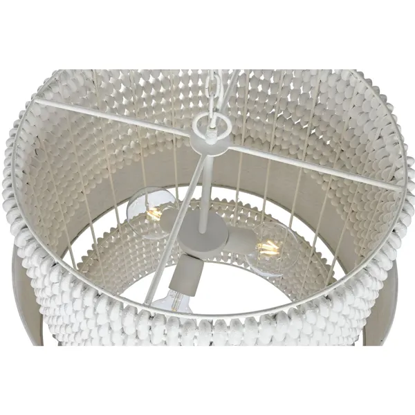 Ceiling Light Home ESPRIT White Wood Metal Iron 50 W 51 x 60 x 69 cm