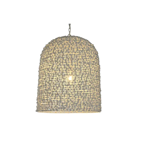 Ceiling Light Home ESPRIT White Wood Iron 50 W 58 x 58 x 71 cm