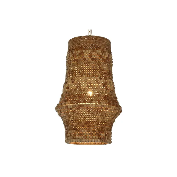 Ceiling Light Home ESPRIT Natural Wood Iron 50 W 50 x 50 x 78 cm