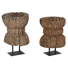 Decorative Figure Home ESPRIT Black Dark brown Single part