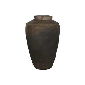Vase Home ESPRIT Brown Ceramic Terracotta Single part 80 X 80 X 130 CM