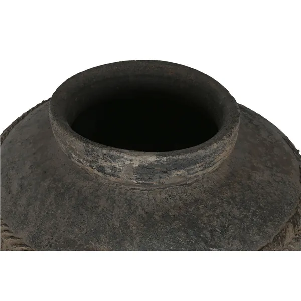 Vase Home ESPRIT Black Ceramic Terracotta Single part 76 x 76 x 96 cm