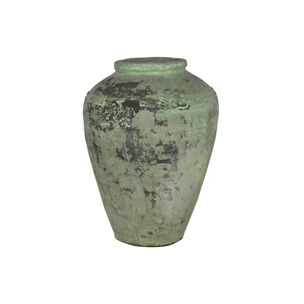 Vase Home ESPRIT Green Ceramic Terracotta Single part 65 X 65 X 72 CM