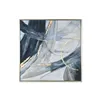 Canvas Home ESPRIT Blue White Abstract Modern 131 x 3,8 x 131 cm