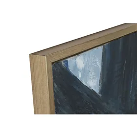 Canvas Home ESPRIT Blue White Abstract Modern 131 x 3,8 x 131 cm