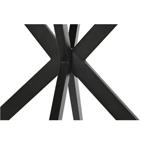 Dining Table Home ESPRIT Brown Black Iron MDF Wood 120 x 120 x 75 cm