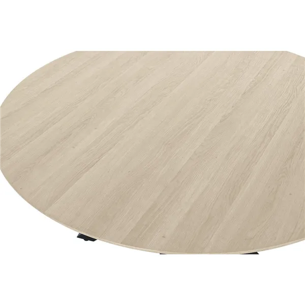 Dining Table Home ESPRIT Brown Black Iron MDF Wood 120 x 120 x 75 cm