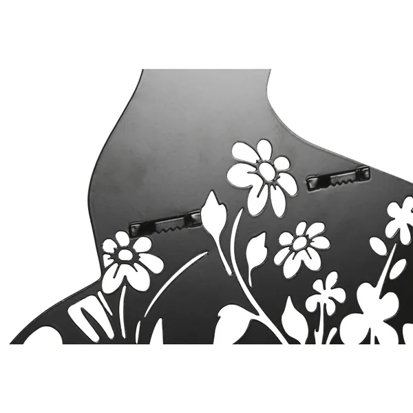 Wall Decoration Home ESPRIT Black Cat 37 x 1,3 x 48 cm (4 Units)