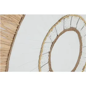 Canvas Home ESPRIT White Natural Boho 92 x 4,5 x 92 cm (2 Units)
