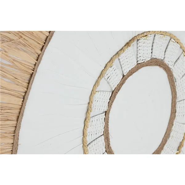 Canvas Home ESPRIT White Natural Boho 92 x 4,5 x 92 cm (2 Units)
