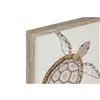 Canvas Home ESPRIT White Natural Mediterranean Navy 40 x 3 x 40 cm (4 Units)