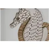 Canvas Home ESPRIT White Natural Mediterranean Navy 40 x 3 x 40 cm (4 Units)
