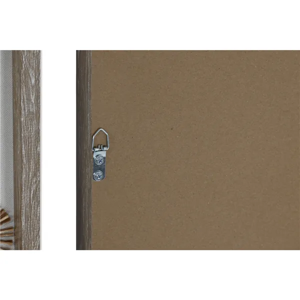 Canvas Home ESPRIT White Natural Mediterranean Navy 40 x 3 x 40 cm (4 Units)