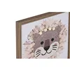 Canvas Home ESPRIT White Natural Children's animals 30 x 2,6 x 30 cm (3 Units)