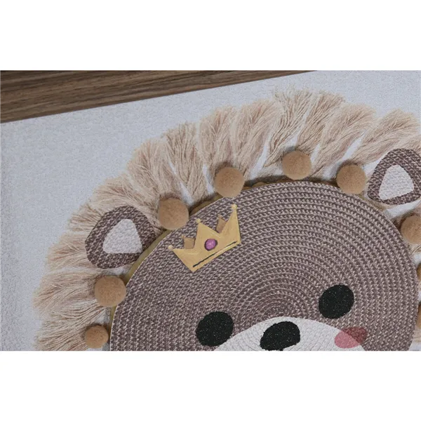 Canvas Home ESPRIT White Natural Children's animals 30 x 2,6 x 30 cm (3 Units)
