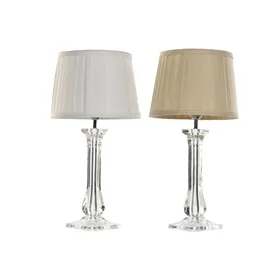 Desk lamp Home ESPRIT White Beige Metal 60 W 220 V 25 x 25 x 50 cm (2 Units)