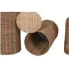 Set of 3 Vases Home ESPRIT Brown Metal Natural 25 x 25 x 82 cm (3 Pieces)