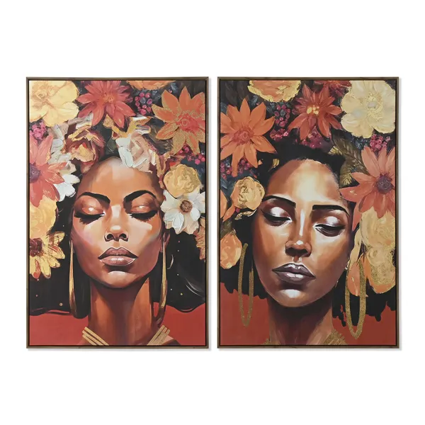 Painting Home ESPRIT polystyrene Canvas 82,5 x 4,5 x 122,5 cm (2 Units)