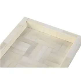 Decorative tray Home ESPRIT Beige Stripes Colonial