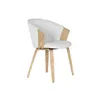 Dining Chair Home ESPRIT White Polyester Wood 60 x 57,5 x 79 cm