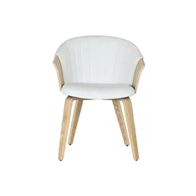 Dining Chair Home ESPRIT White Polyester Wood 60 x 57,5 x 79 cm