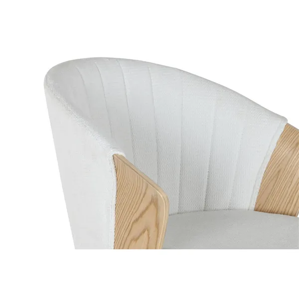 Dining Chair Home ESPRIT White Polyester Wood 60 x 57,5 x 79 cm