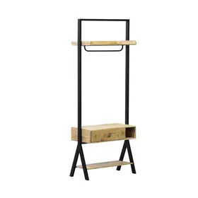 Bench Home ESPRIT Black Natural 80 x 40 x 200 cm