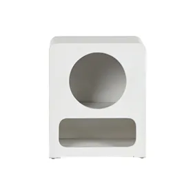 Nightstand Home ESPRIT White MDF Wood 40 x 30 x 48 cm