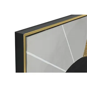 Canvas Home ESPRIT Black Golden polystyrene Canvas Lady 82 x 3,5 x 122 cm (2 Units)