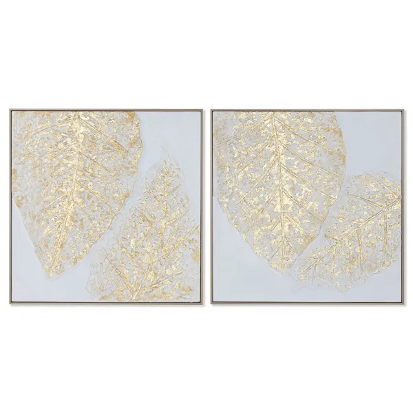 Canvas Home ESPRIT Canvas MDF Wood 82 x 4,5 x 82 cm