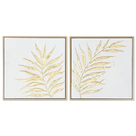 Canvas Home ESPRIT Canvas MDF Wood 42 x 4 x 42 cm