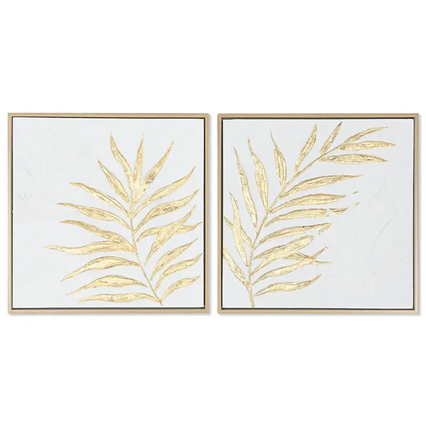 Canvas Home ESPRIT Canvas MDF Wood 42 x 4 x 42 cm