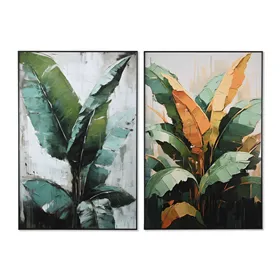 Canvas Home ESPRIT Green Palms Tropical 80 x 3,5 x 120 cm (2 Units)