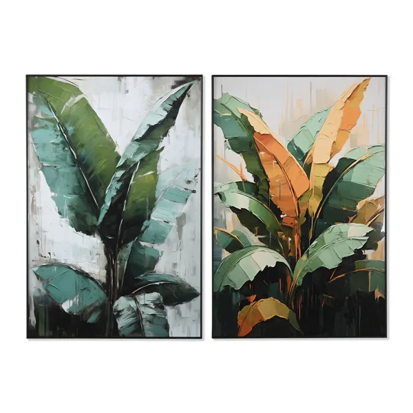 Canvas Home ESPRIT Green Palms Tropical 80 x 3,5 x 120 cm (2 Units)