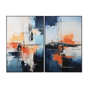 Painting Home ESPRIT Aluminium MDF Wood 80 x 3,5 x 120 cm (2 Units)