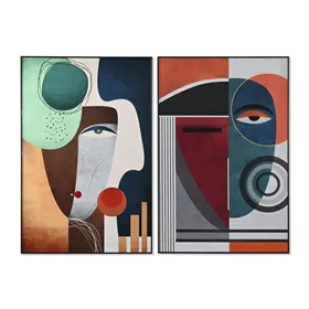 Painting Home ESPRIT Aluminium MDF Wood 80 x 3,5 x 120 cm (2 Units)