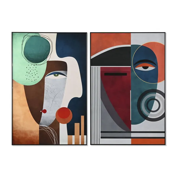 Painting Home ESPRIT Aluminium MDF Wood 80 x 3,5 x 120 cm (2 Units)