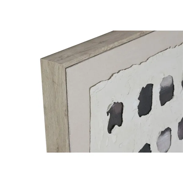 Painting Home ESPRIT Black Beige Jute polystyrene Abstract Modern 102 x 3,2 x 102 cm (2 Units)