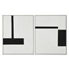 Canvas Home ESPRIT White Black Abstract Modern 82 x 3,8 x 102 cm (2 Units)