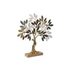 Decorative Figure Home ESPRIT Grey Golden Tree Modern 50 x 9 x 52 cm