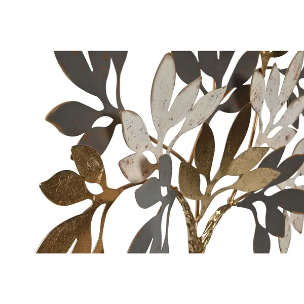 Decorative Figure Home ESPRIT Grey Golden Tree Modern 50 x 9 x 52 cm