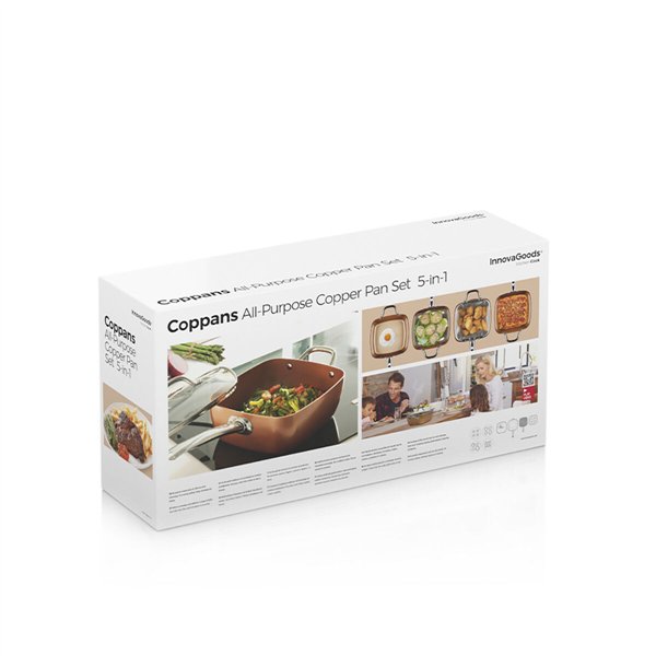 Универсальный набор медных кастрюль 5 в 1 Coppans InnovaGoods, 4 предмета