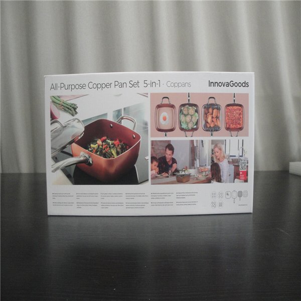 Универсальный набор медных кастрюль 5 в 1 Coppans InnovaGoods, 4 предмета